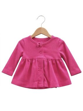 5/$10 George Baby Girl Pink Peplum Cardigan Sweater